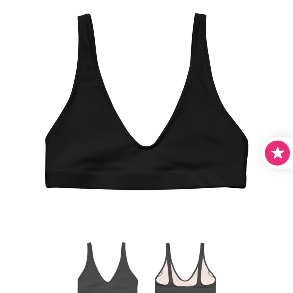 Berry Jane Large Black Bikini Top